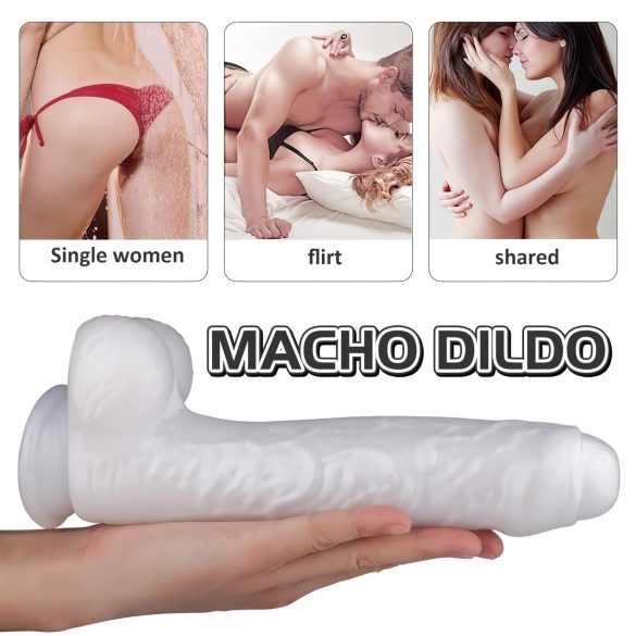 Sex HD Martin - Saugnapf-dildo, realistisch mit Hoden (weiß)