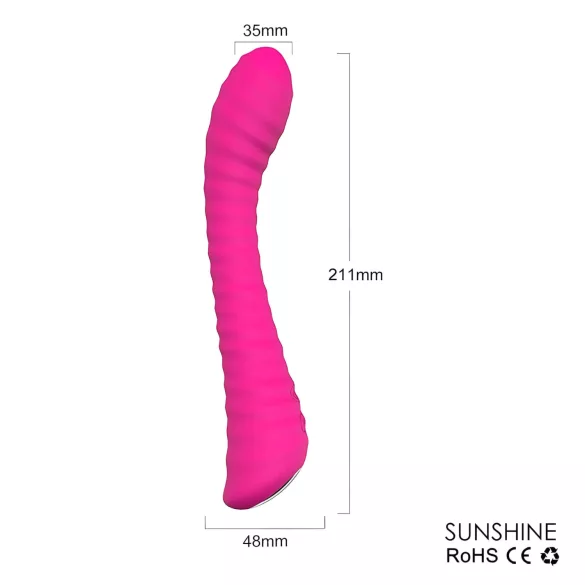 Sex HD Sunshine - Wiederaufladbarer Rillen-G-Punkt-Vibrator (pink)