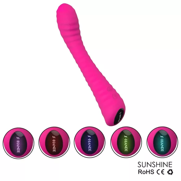 Sex HD Sunshine - Wiederaufladbarer Rillen-G-Punkt-Vibrator (pink)