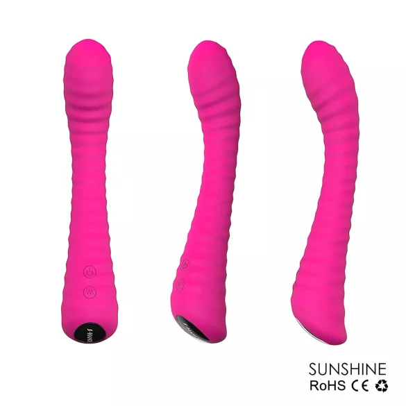 Sex HD Sunshine - Wiederaufladbarer Rillen-G-Punkt-Vibrator (pink)