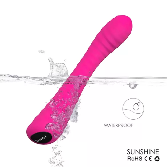 Sex HD Sunshine - Wiederaufladbarer Rillen-G-Punkt-Vibrator (pink)