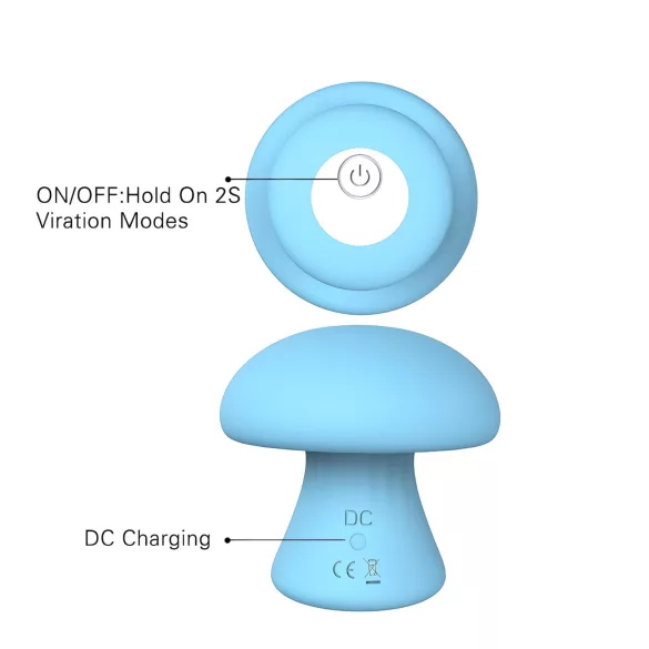 Magic Mushroom - Akku-Gesichtsmassager (blau)