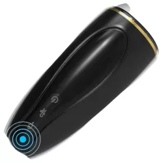   Sex HD Hawk - Akku Masturbator, Vibrierend-Saugend (Schwarz-Weiß)