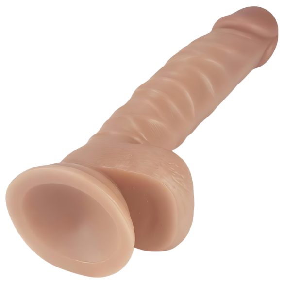 Lovetoy Real Extreme - Saugnapf Dildo - 21cm (natur)