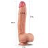 Lovetoy Nature Cock – Doppelschichtiger 30cm Dildo (Natur)
