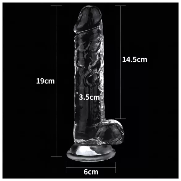 Lovetoy Flawless Clear - Dildo mit Saugnapf - 19 cm (transparent)