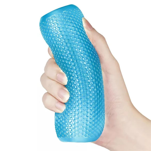 Lovetoy Training Master - 2‑seitiger gerippter Masturbator (blau)