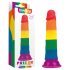 Lovetoy Prider - realistisch, regenbogenfarbener Dildo - 19cm