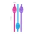 Lovetoy - Intim-Trinkhalme (pink-blau-lila)