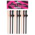 Lovetoy - Realistische Penis Strohhalme (Natur-Braun-Schwarz)