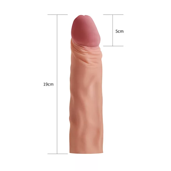 Lovetoy Pleasure X-tender - Penishülle - 19cm (natur)