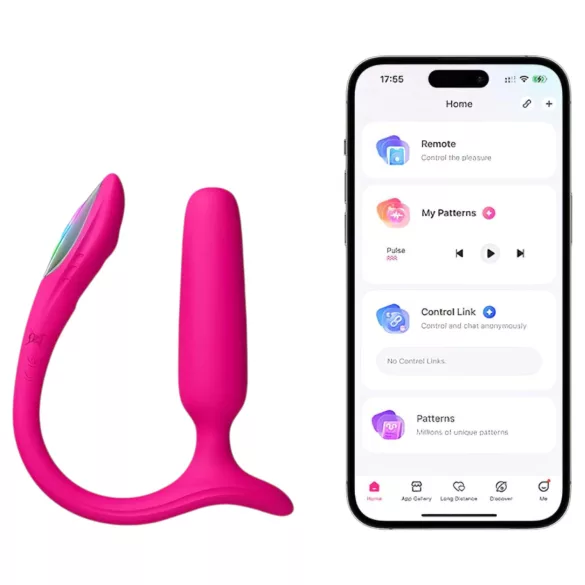 Lovense Lush Anal - App-gesteuerter Analvibrator mit LED - Pink