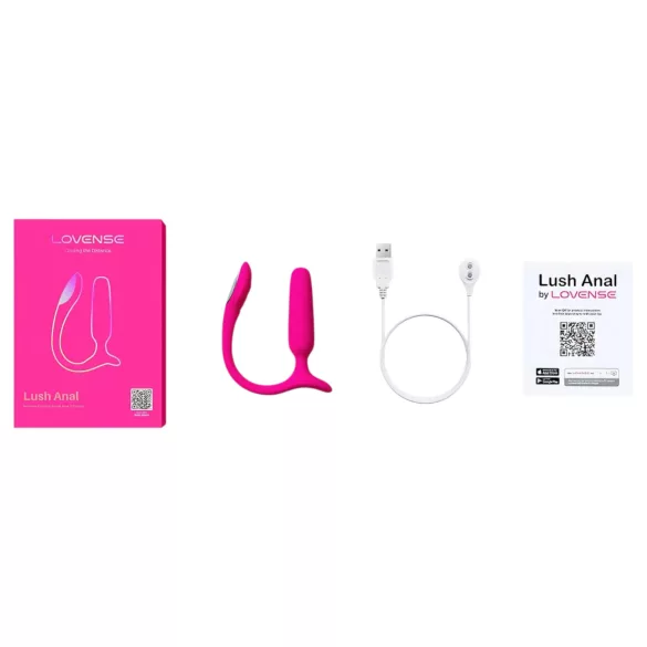 Lovense Lush Anal - App-gesteuerter Analvibrator mit LED - Pink