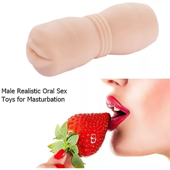 Tracy's Dog Cup - lebensechter Mund-Masturbator mit Zähnen (hautfarben)