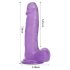 Tracy's Dog Jelly 8 - Saugnapf-Dildo mit Hoden (Lila)