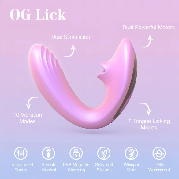 Tracy's Dog OG Lick - G-Punkt Vibrator und Klitorisstimulator (Pink)