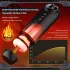 Leopard - Auf-und-Ab Saug-Vibrator Masturbator (schwarz)