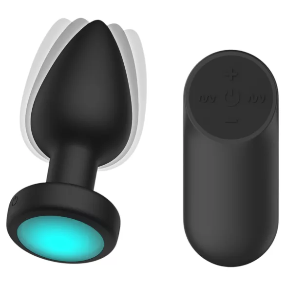 Passion Play - Analplug mit Vibrationsfunktion und LED-Beleuchtung - Größe M