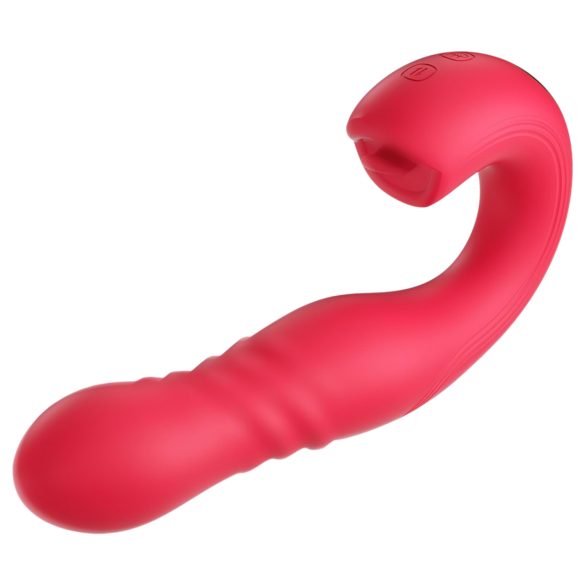 Honey Play Box Joi Thrust 2 - Intelligenter Stoß- und Leck-Vibrator (Rot)