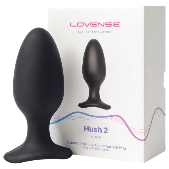 LOVENSE Hush 2 L - Wiederaufladbarer Mini-Analvibrator (57mm) - Schwarz
