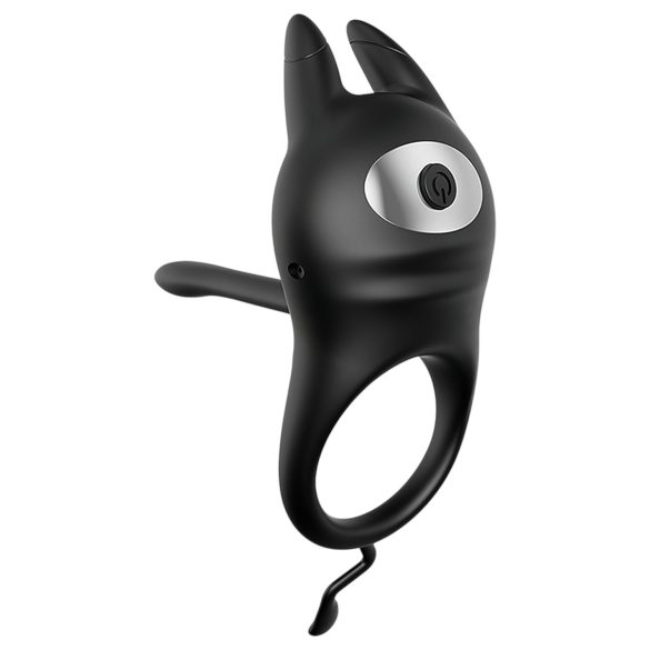 AlvUp - Vibrations-Penisring mit Klitorisstimulator (schwarz)