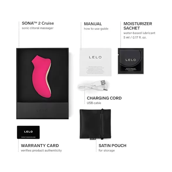 LELO Sona 2 Cruise - Schallwellenvibrator für den Kitzler (Kirschrot)