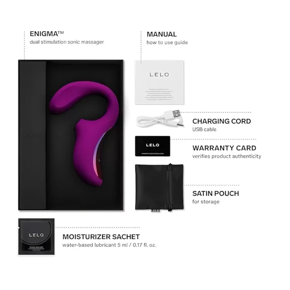 LELO Enigma - akkubetrieben, wasserdicht, 2in1 G-Punkt Vibrator (Lila)