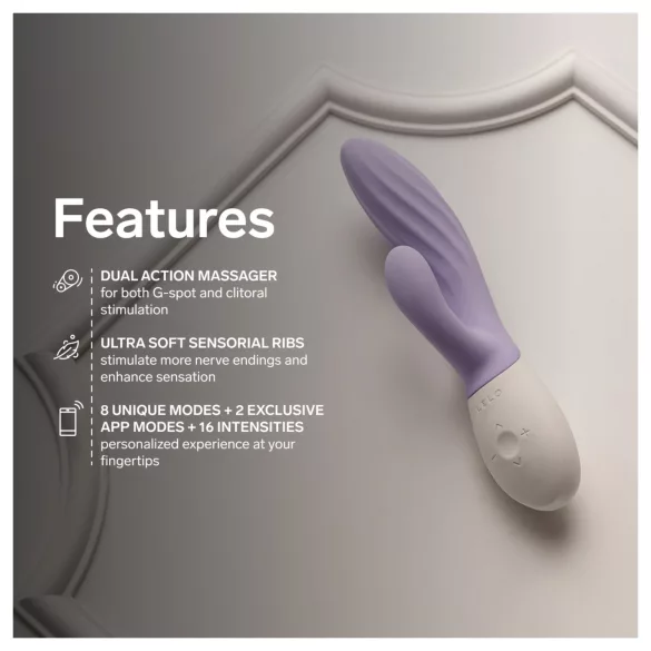 LELO INA Twist - leistungsstarker G-Punkt-Vibrator mit Klitorisstimulator (lila)