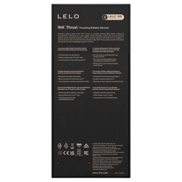 LELO - INA Thrust stoßender Rabbit-Vibrator (schwarz)