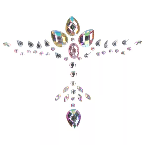 Le Désir - Glitzerndes Dekolleté-Tattoo (Regenbogen)