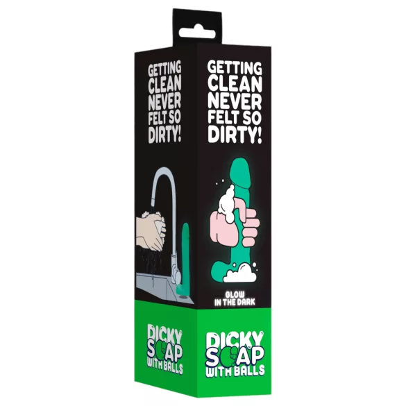 S-Line - Dicky - leuchtender Seifenpenis mit Hoden (265 g)