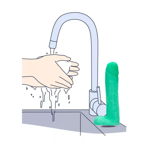S-Line - Dicky - leuchtender Seifenpenis mit Hoden (265 g)