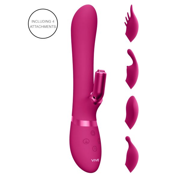 Vive Chou - Akkus Vibrator mit Wechselkopf, Pink