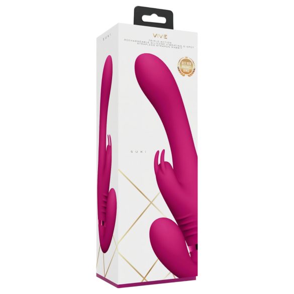 Vive Suki - Aufladbarer Strap-On ohne Halteband (Pink)