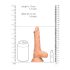 RealRock Dong 7 - Lebensechter Dildo mit Hoden (17cm) - Natur