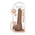 RealRock Dong 7 - Lebensechter Dunkel-Natur Dildo mit Hoden (17cm)