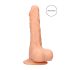RealRock Dong 8 - naturgetreuer, realitätsnaher Dildo mit Hoden (20 cm) - hautfarben