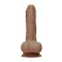 RealRock Dong 10 - Realistischer, skrotaler Dildo (25cm) - Dunkel Natur