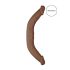 RealRock Doppel-Dildo 18 - doppelte Freude (46 cm) - dunkles Naturholz