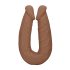 RealRock Doppel-Dildo 18 - doppelte Freude (46 cm) - dunkles Naturholz