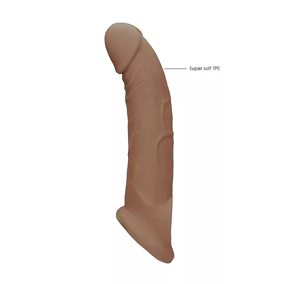 RealRock Penishülle 9 - dunkel natur, 21,5 cm