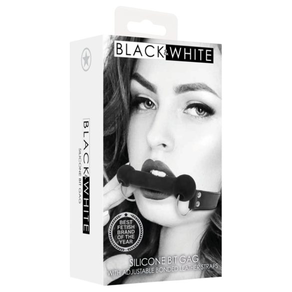 Autsch! - Knochenförmiger Mundknebel (schwarz)