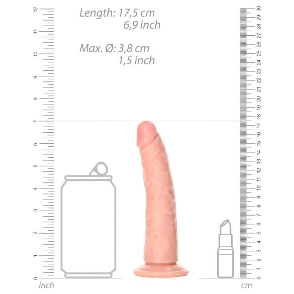 RealRock Slim - realistischer Dildo - 15,5cm (natur)