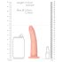 RealRock Slim - realistischer Dildo - 15,5cm (natur)