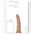 RealRock Slim - realistischer Dildo 15,5 cm (dunkler Naturton)