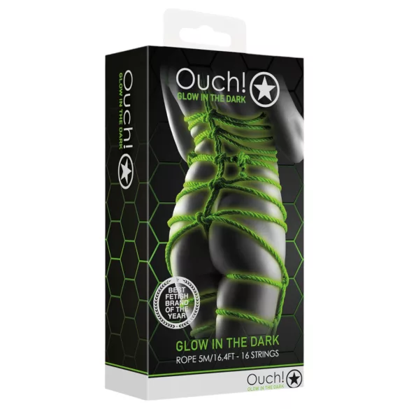 Ouch! - Leuchtendes Bondageseil - 10m (grün)