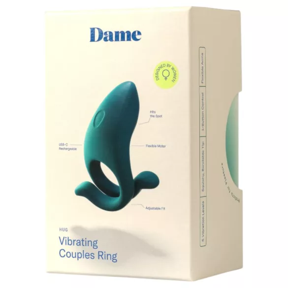 Dame Hug - verstellbarer Vibrations-Penisring (grün)