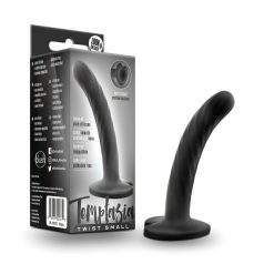 Temptasia Twist Small - Saugfuß, gedrehter Dildo (schwarz)