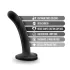 Temptasia Twist Small - Dildo mit Saugnapf, gedreht (schwarz)