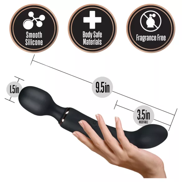 Blush Lush - 2-in-1 Wand- und G-Punkt-Vibrator (schwarz)